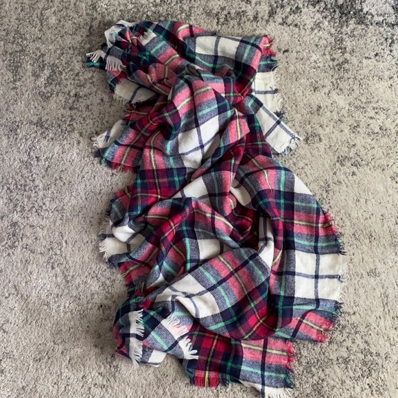 Old Navy Accessories Old Navy Pink Plaid Blanket Scarf Poshmark